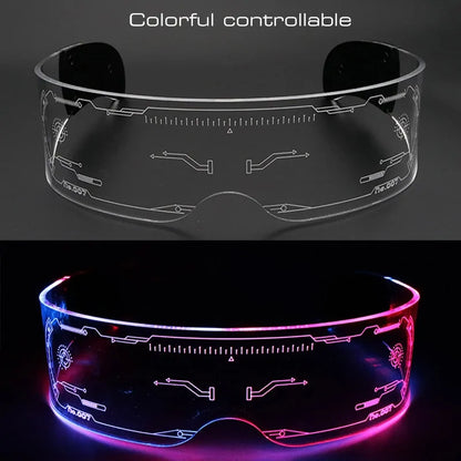 SO&EI LED Luminous Sunglasses: Vintage Punk Goggles for Fashion Parties