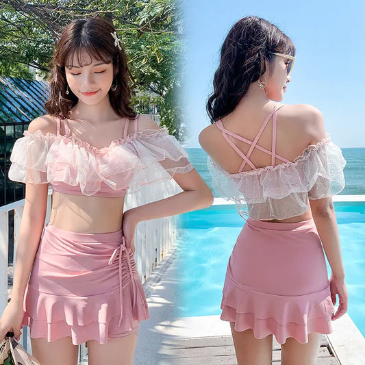The 2023 New Summer Sexy Cute Bikini Pink Sweet Suit!