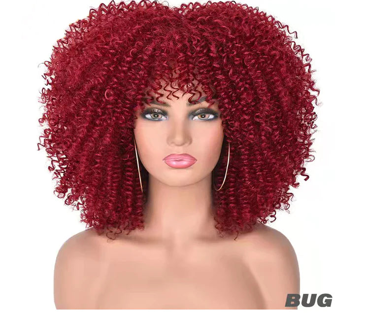 Curly Wig With Bangs