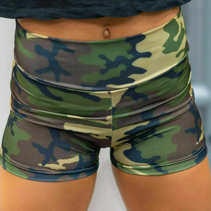 2019 Women's High Waist Camouflage Fitness Shorts